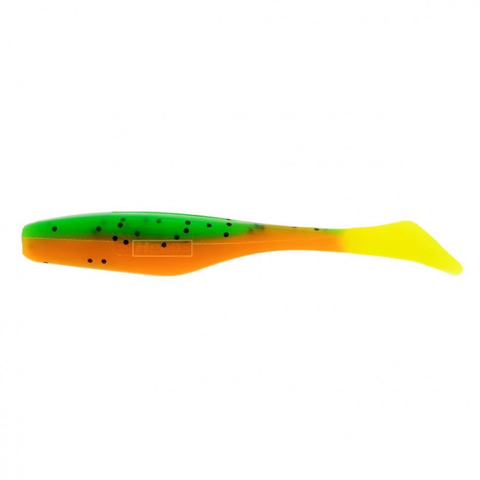 Виброхвост Helios Vigor 3,75"/9.5 см, цвет Pepper Green & Orange LT 7 шт HS-6-032 , 